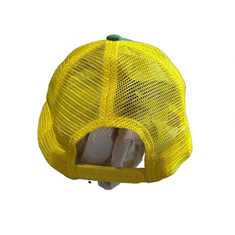 Vintage John Deere Trucker Hat Cap Snapback Green Yellow Mesh Farm Tractor Logo